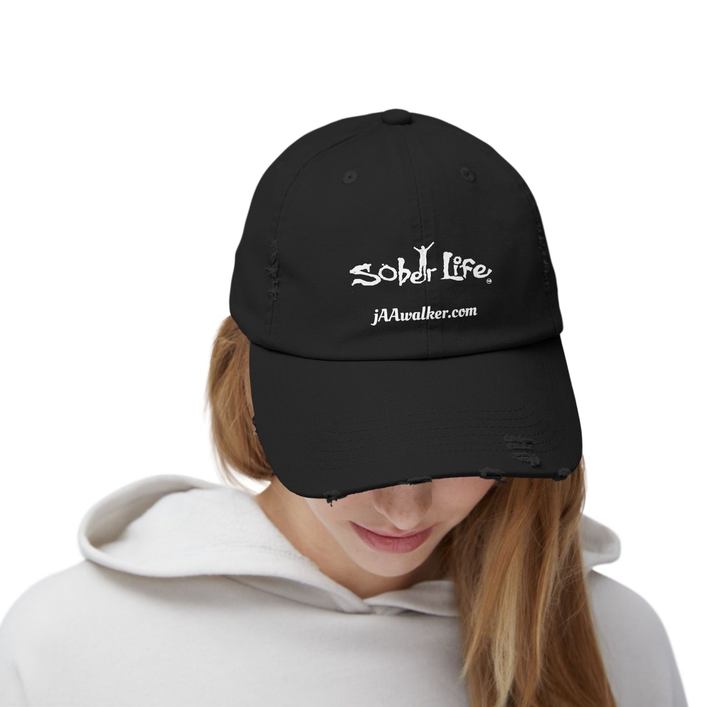 Mens "Sober Life" Distressed Cap