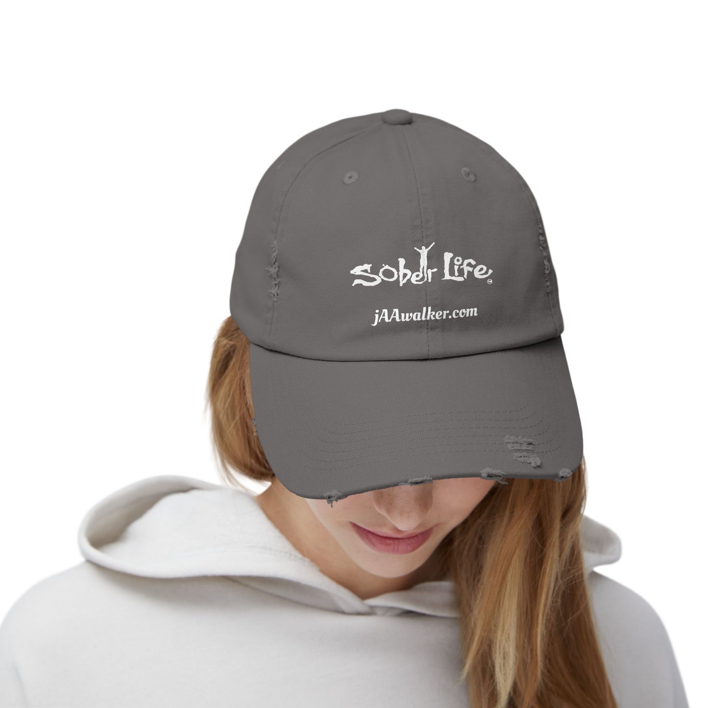 Mens "Sober Life" Distressed Cap