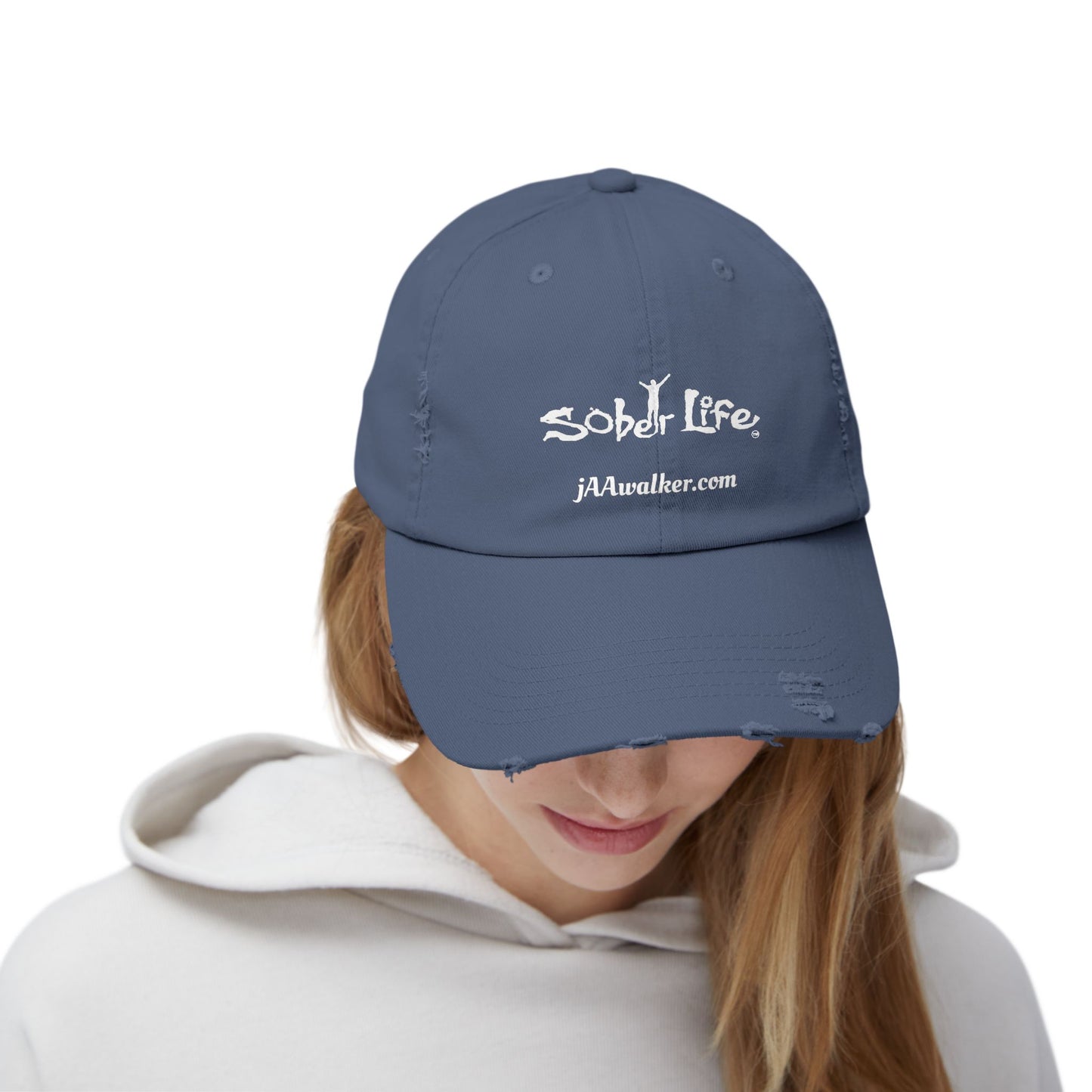Mens "Sober Life" Distressed Cap