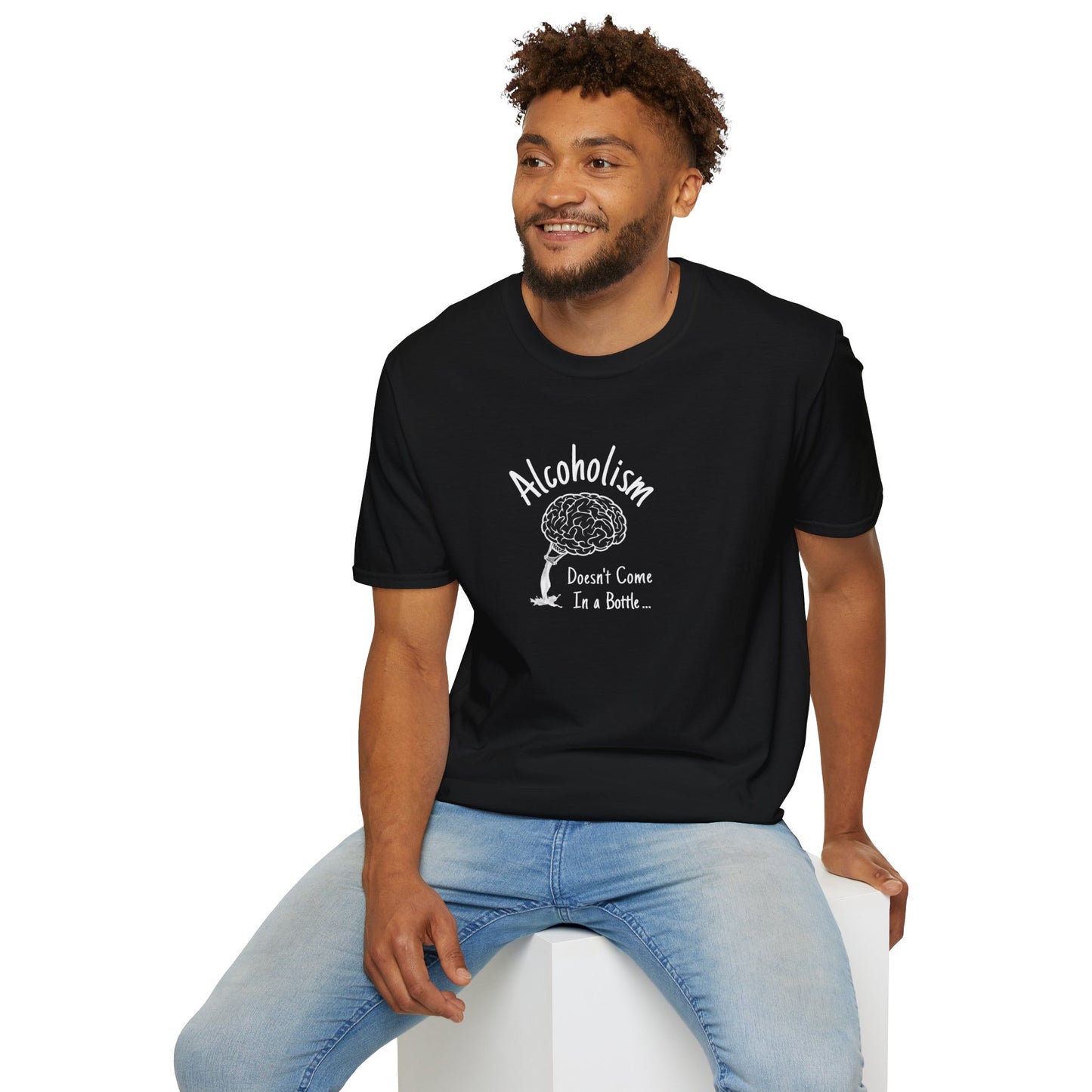 Mens "Alcoholism Brain" Softstyle T-Shirt