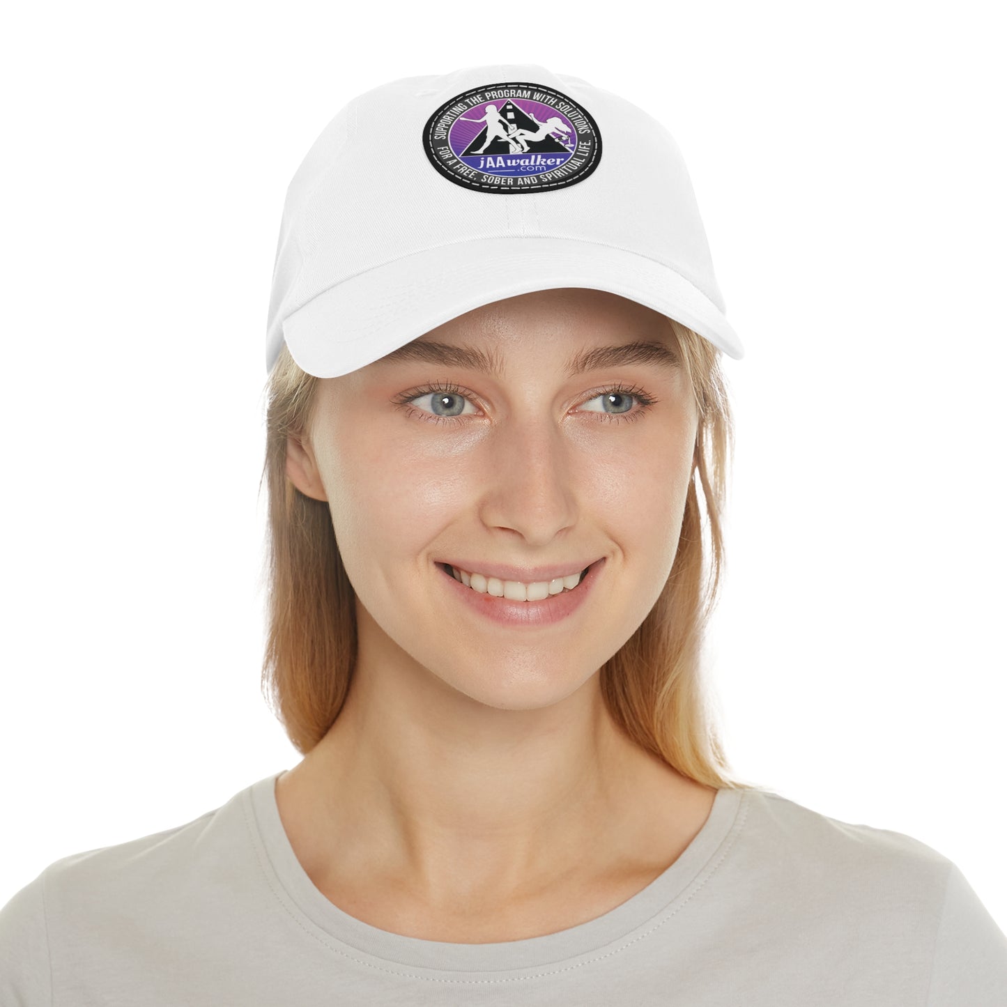 "Womans" logo hat with Leather Patch (Round)